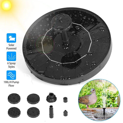 Solar Powered Fountain Pump Floating Bird Bath Pond DailySale