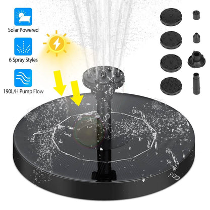 Solar Powered Fountain Pump Floating Bird Bath Pond DailySale