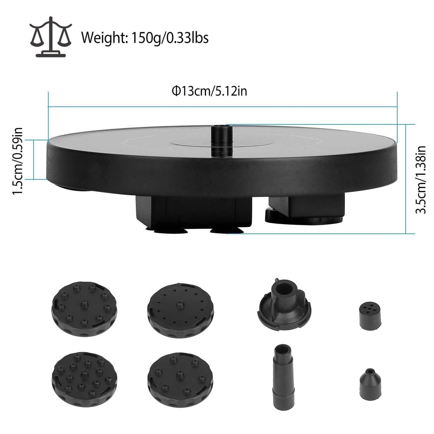 Solar Powered Fountain Pump Floating Bird Bath Pond DailySale