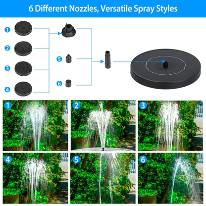 Solar Powered Fountain Pump Floating Bird Bath Pond DailySale