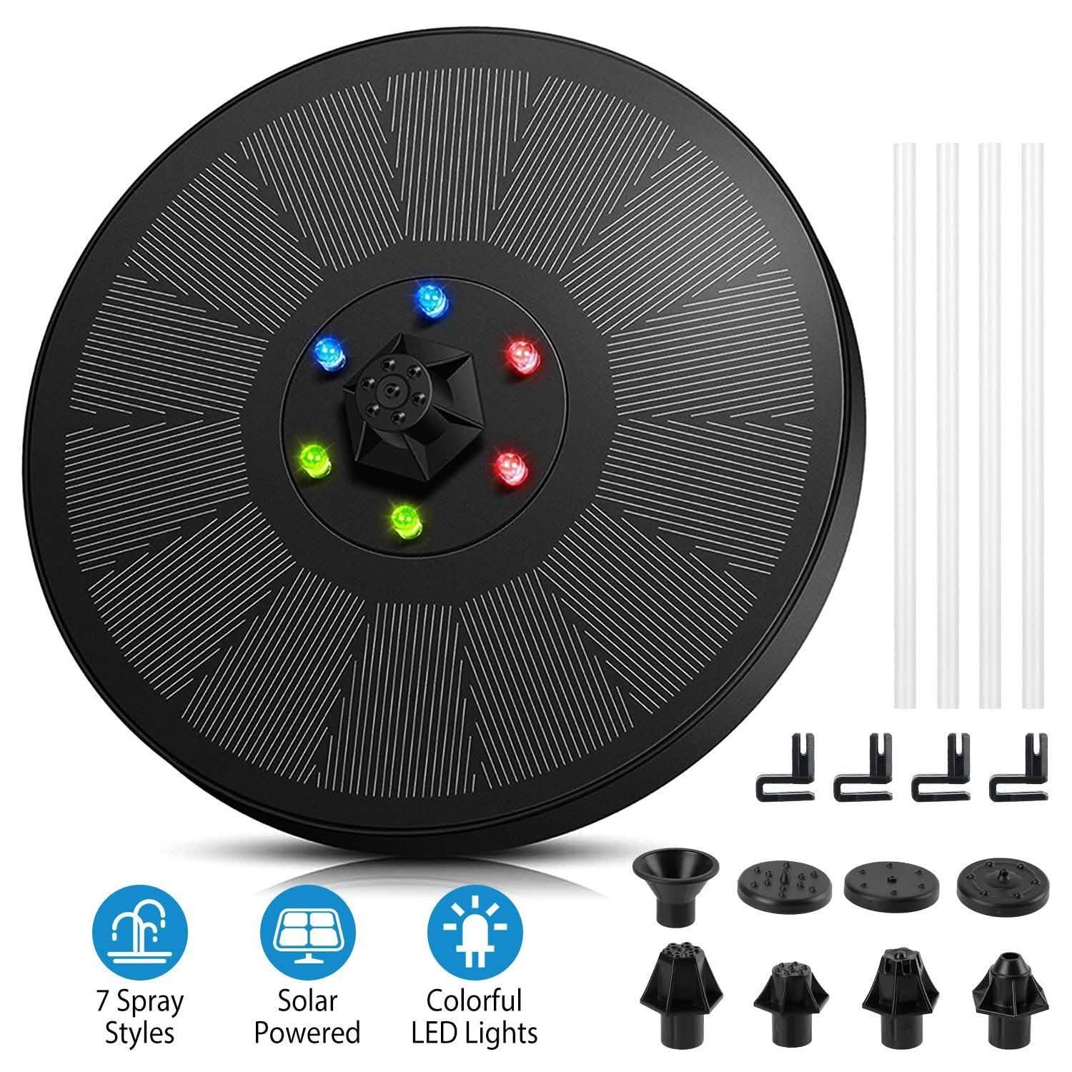 Solar Powered Fountain Pump Floating Bird Bath Pond Pump DailySale