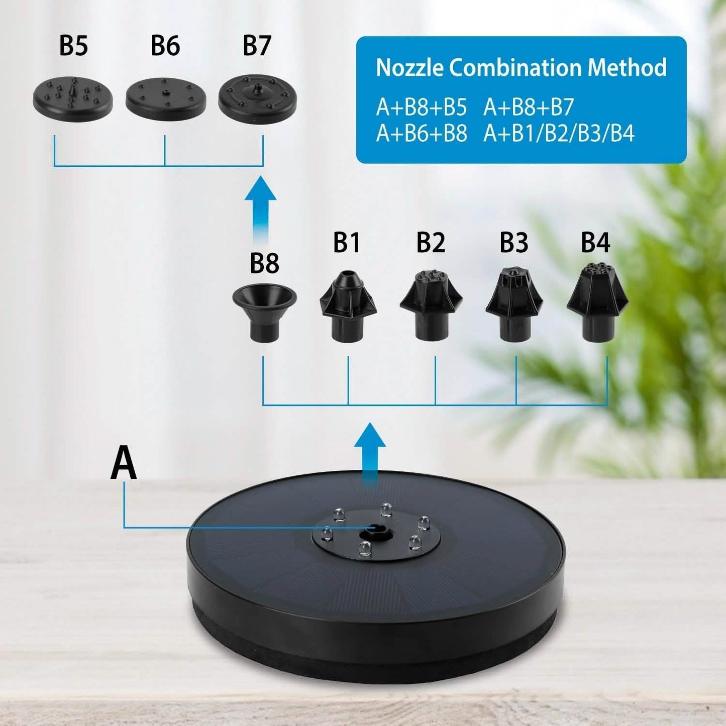 Solar Powered Fountain Pump Floating Bird Bath Pond Pump DailySale