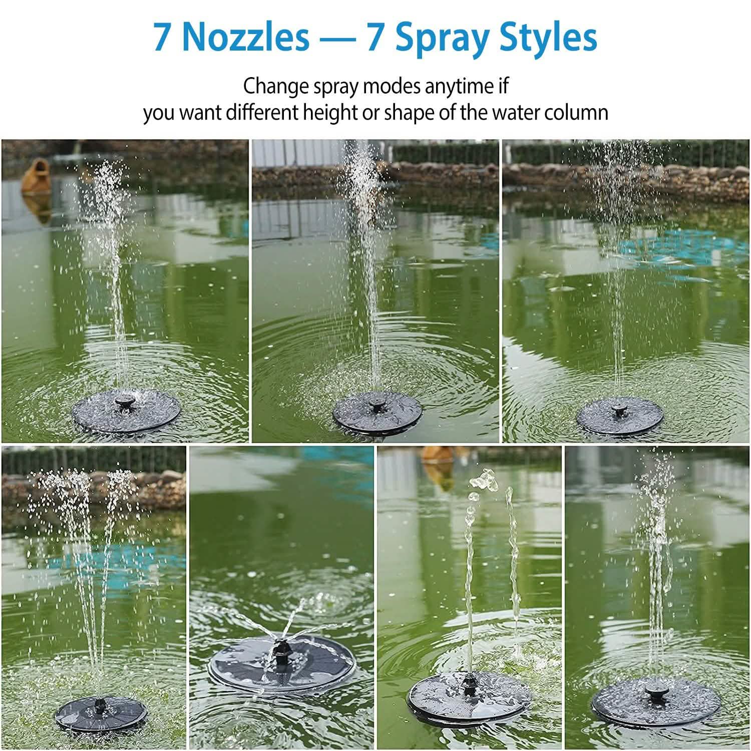Solar Powered Fountain Pump with LED Lights DailySale