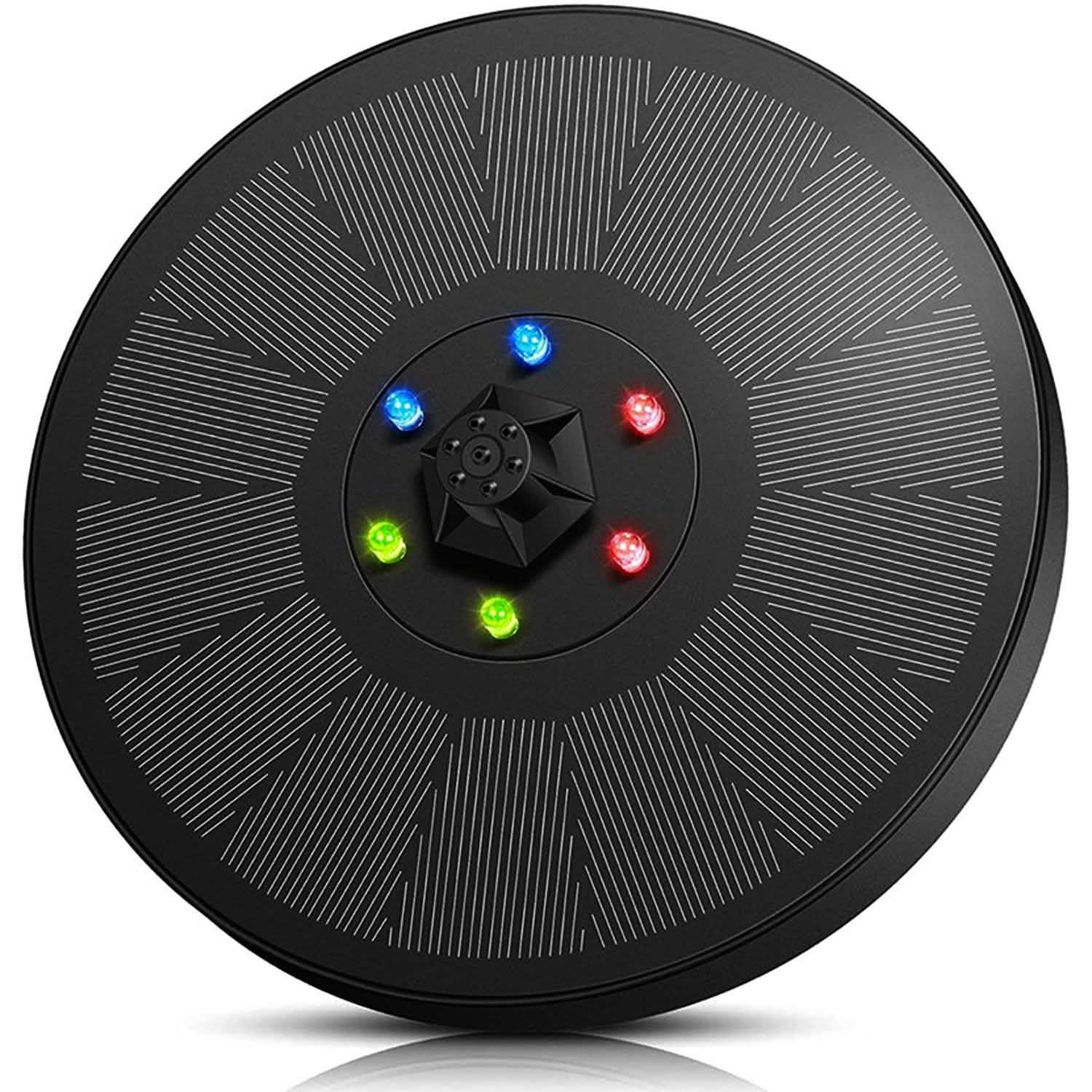 Solar Powered Fountain Pump with LED Lights DailySale