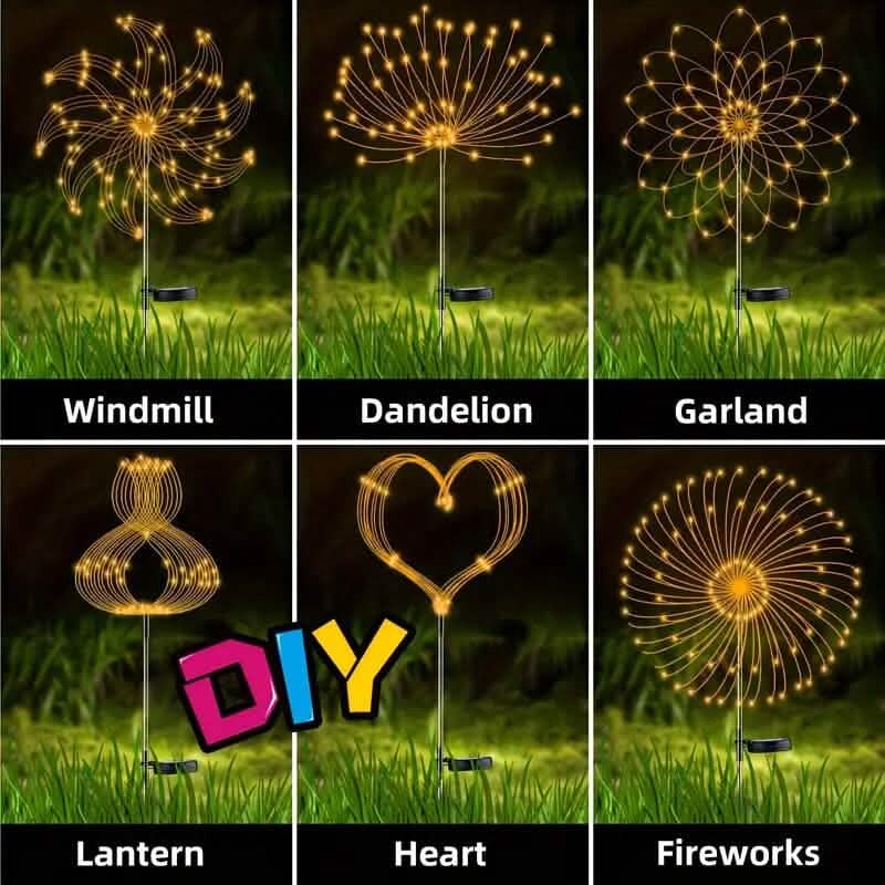 Solar-Powered Garden Lights with 60 LED and 8 Lighting Modes DailySale
