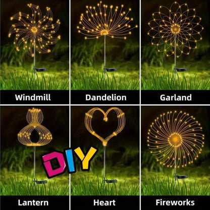 Solar-Powered Garden Lights with 60 LED and 8 Lighting Modes DailySale