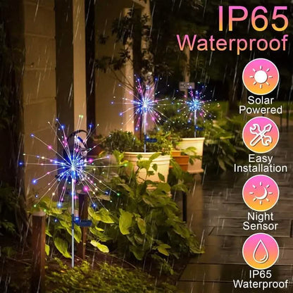 Solar-Powered Garden Lights with 60 LED and 8 Lighting Modes DailySale