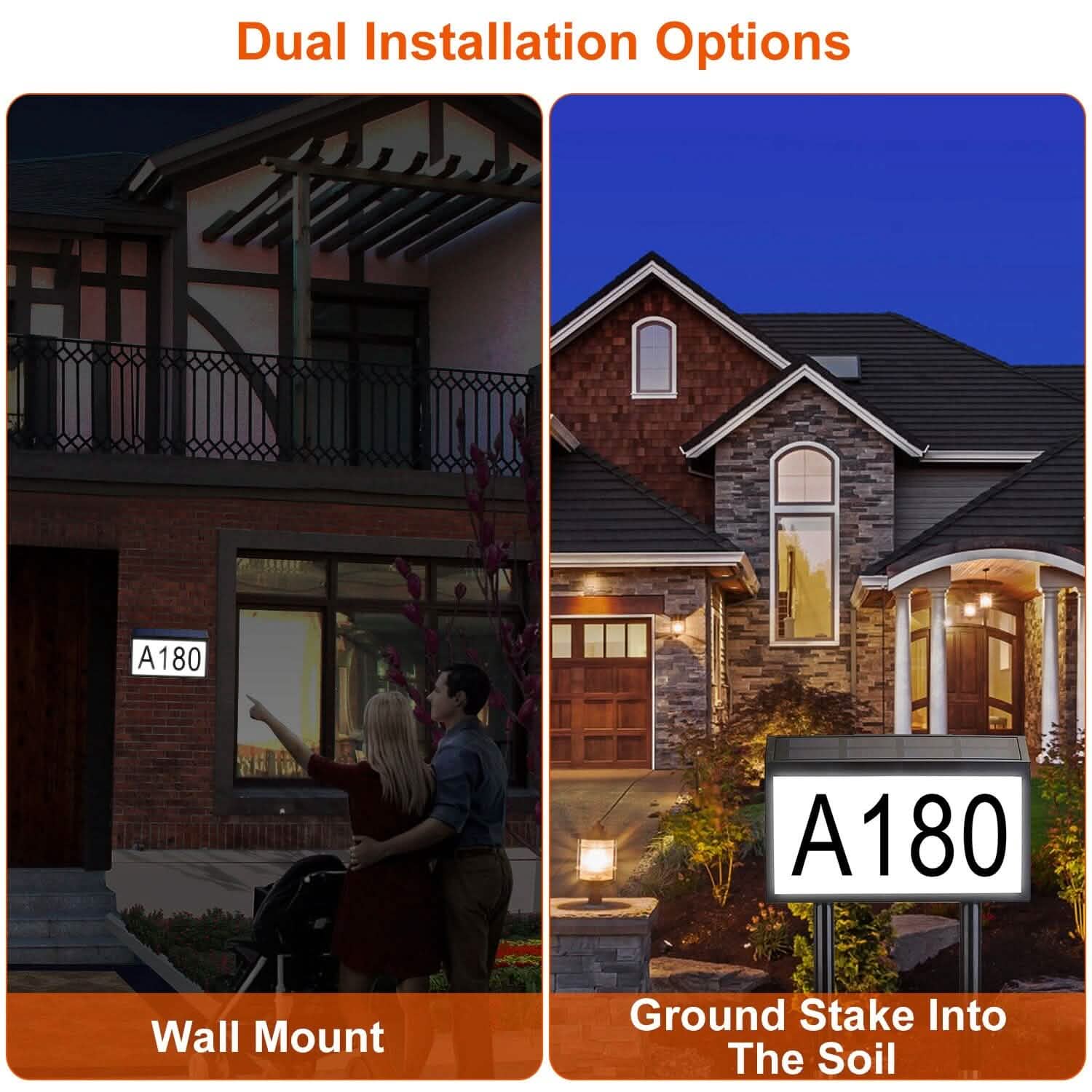 Solar Powered House Numbers LED Address Plaque Sign DailySale