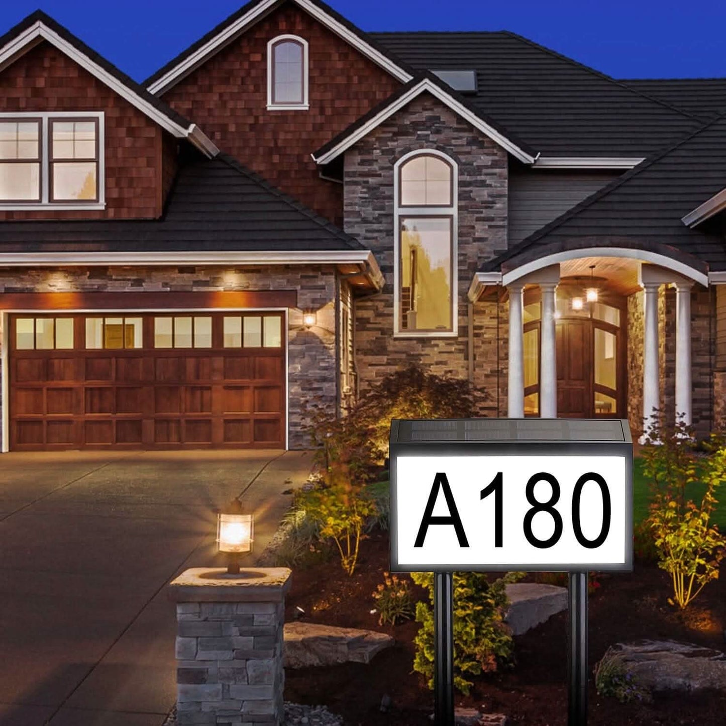 Solar Powered House Numbers LED Address Plaque Sign DailySale