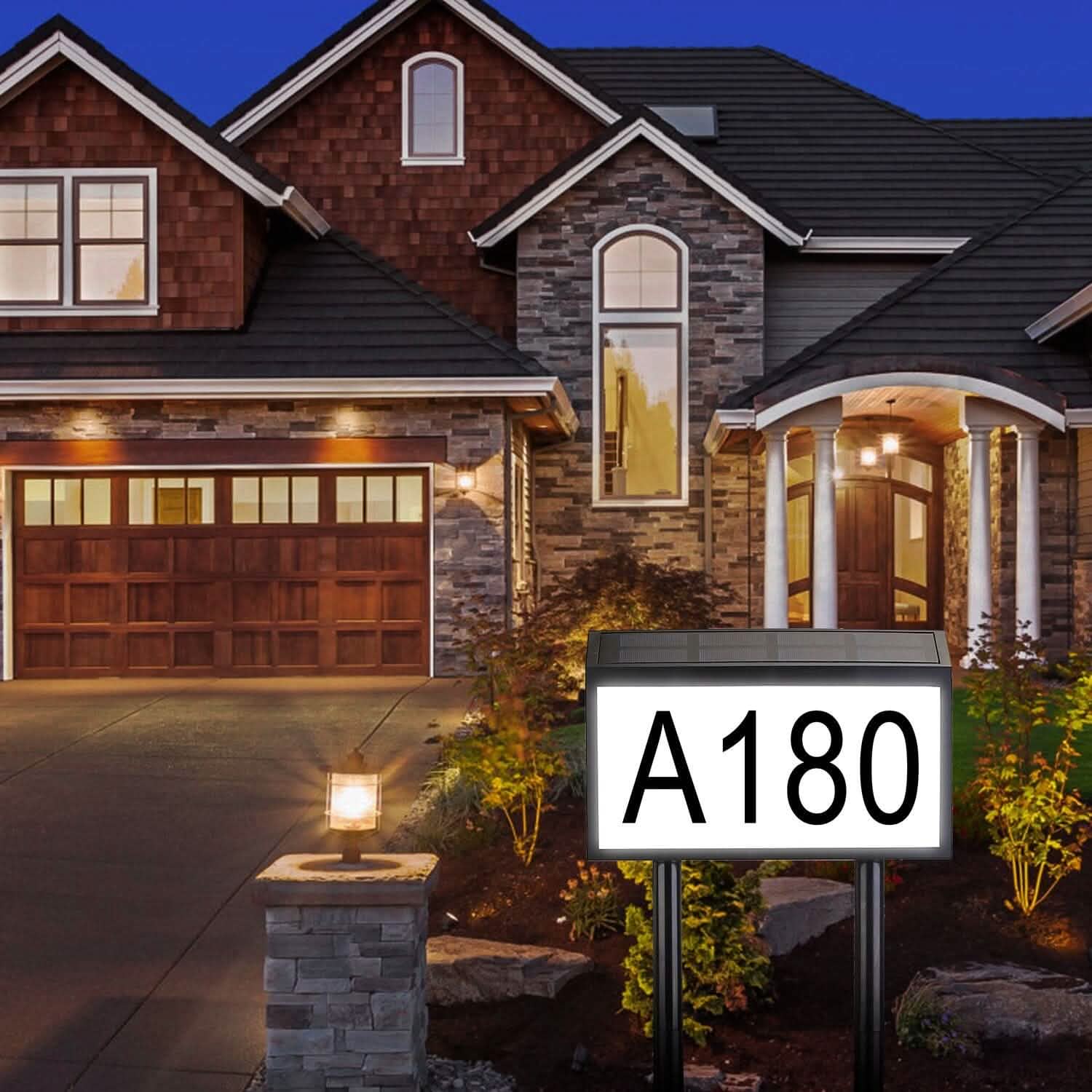 Solar Powered House Numbers LED Address Plaque Sign DailySale