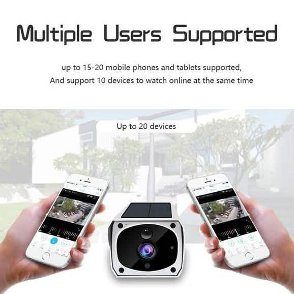 Solar Powered IP Camera with Rechargable Batteries HD 1080p Loop Recording DailySale