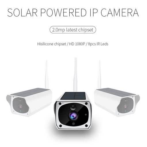 Solar Powered IP Camera with Rechargable Batteries HD 1080p Loop Recording DailySale
