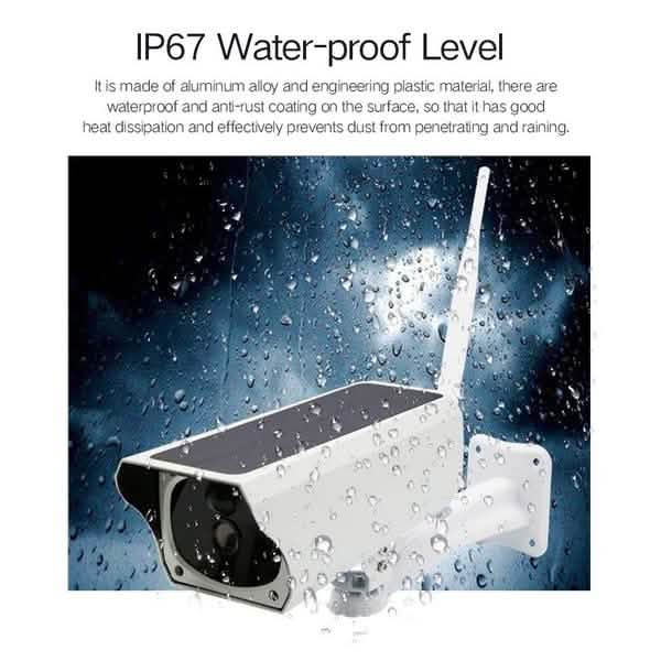 Solar Powered IP Camera with Rechargable Batteries HD 1080p Loop Recording DailySale