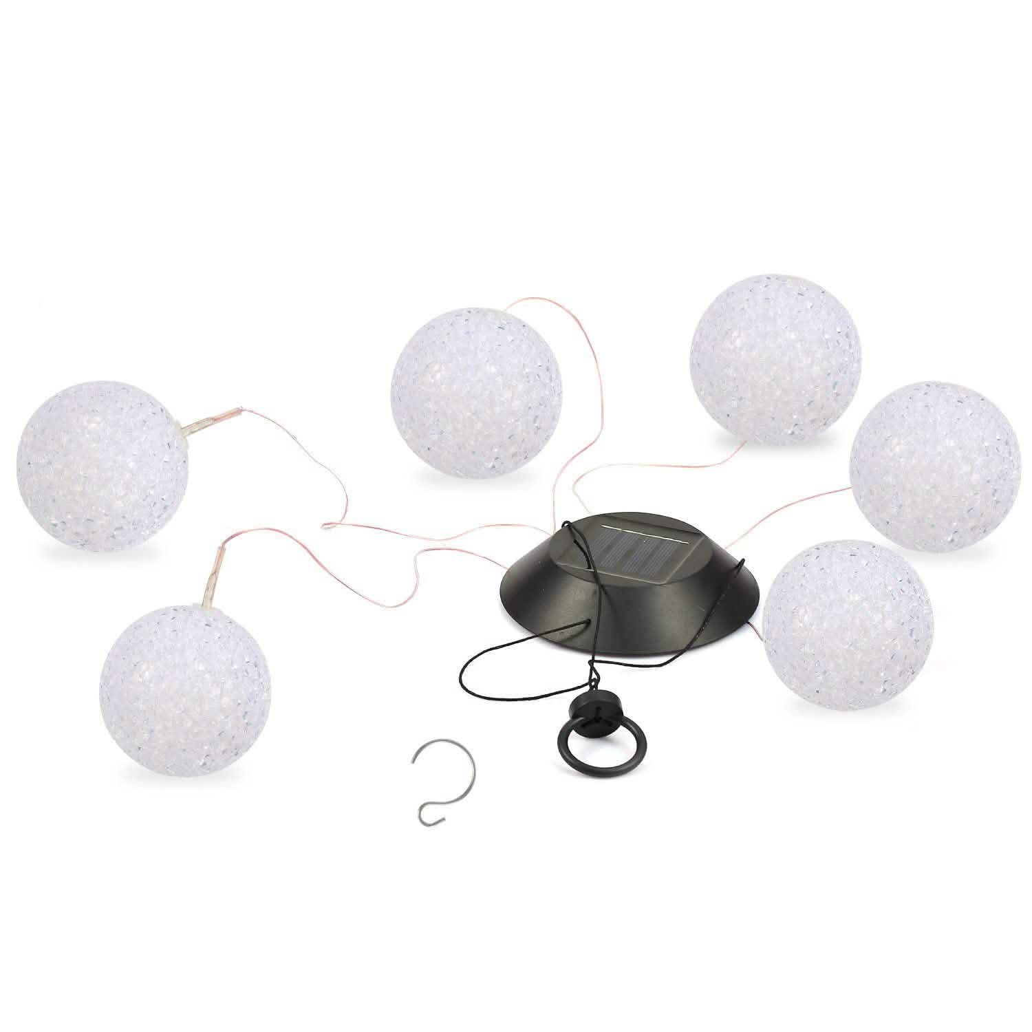 Solar Powered LED Ball Wind Chimes - Color Changing LED String Light DailySale