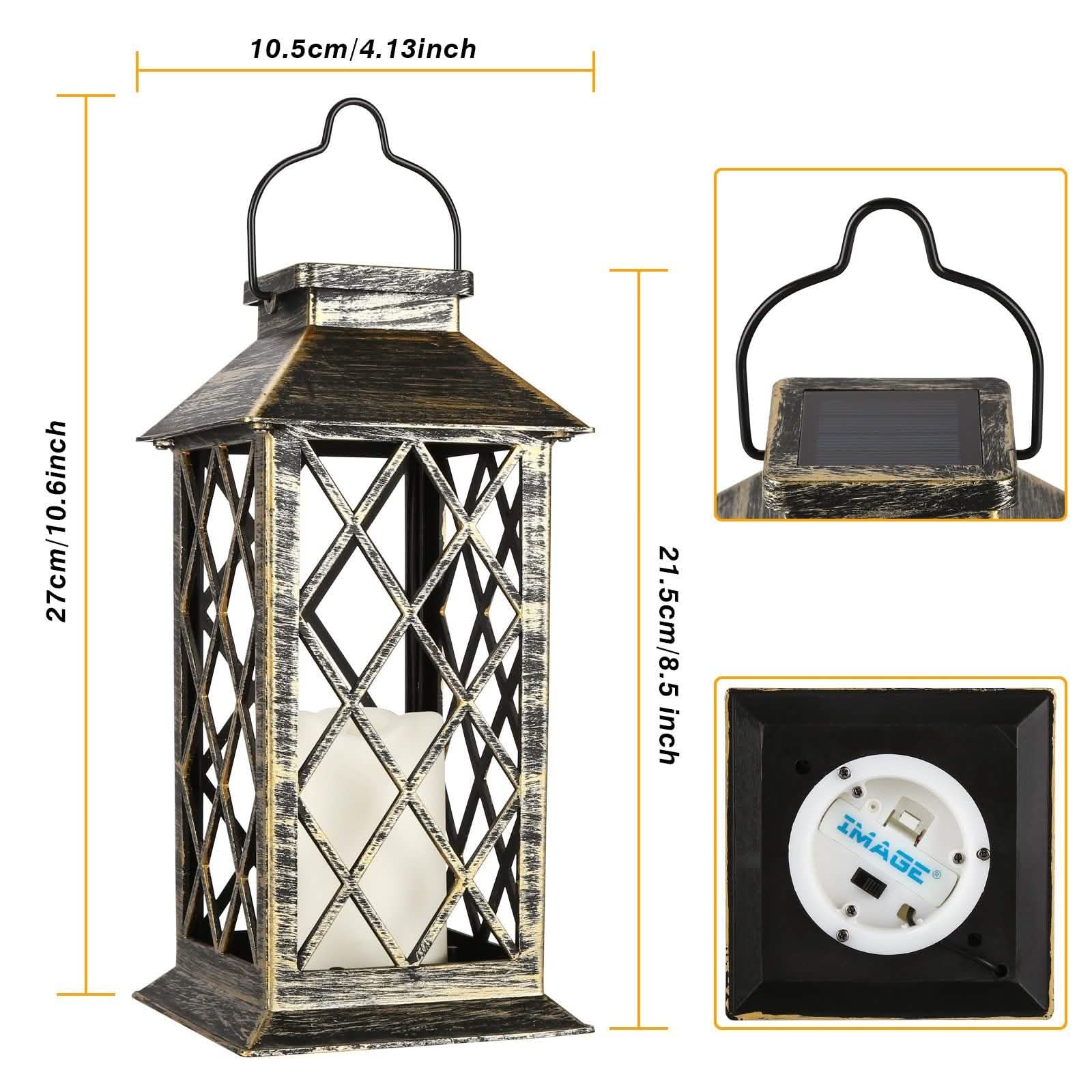 Solar Powered Led Outdoor Lantern Waterproof Candle Hanging Light DailySale