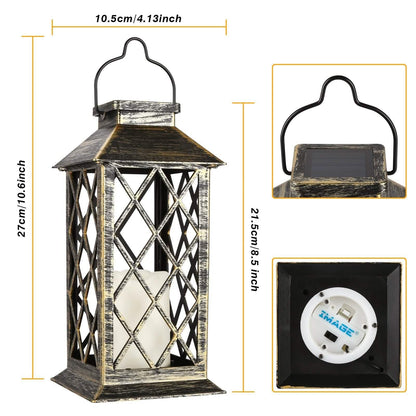 Solar Powered Led Outdoor Lantern Waterproof Candle Hanging Light DailySale
