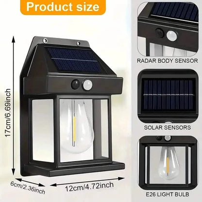 Solar-Powered Motion-Sensor Outdoor Wall Light DailySale