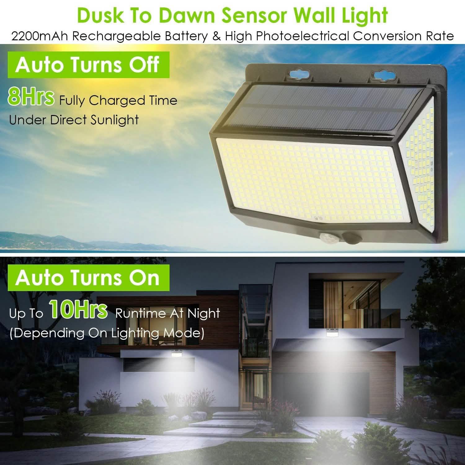 Solar Powered Outdoor Wall Lights DailySale