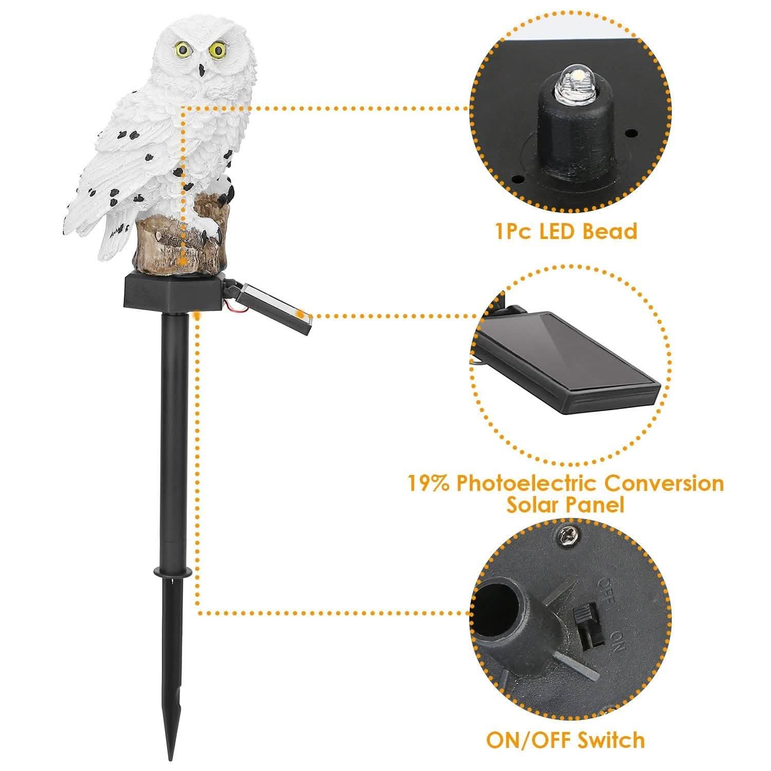 Solar Powered Owl Garden Light IP65 Waterproof DailySale