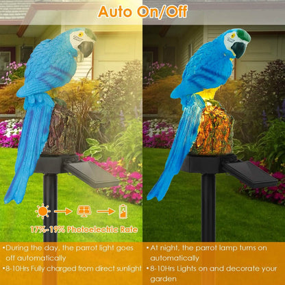 Solar Powered Parrot Garden Light IP65 Waterproof LED DailySale