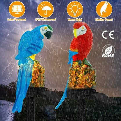 Solar Powered Parrot Garden Light IP65 Waterproof LED DailySale
