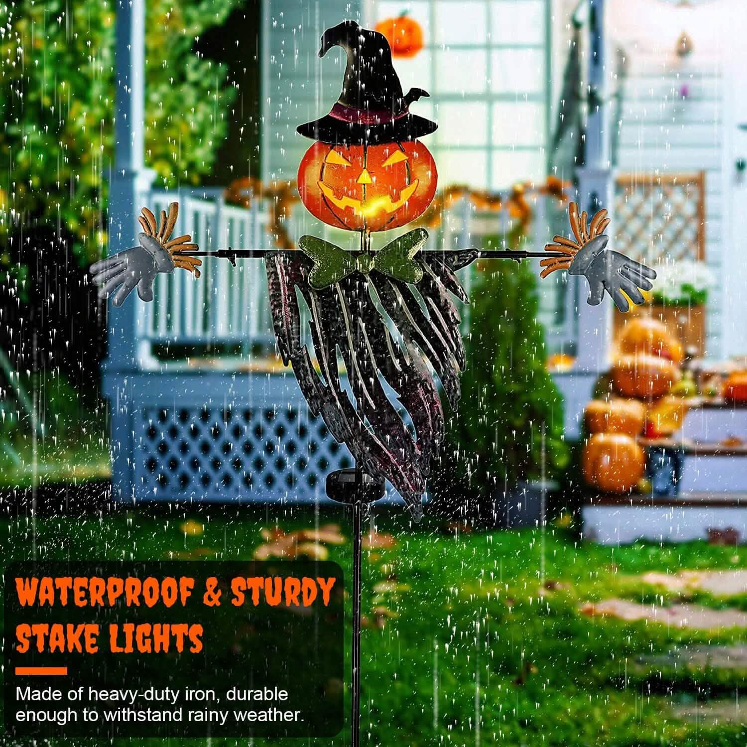 Solar Powered Scarecrow Shape Stake Light Halloween Decoration DailySale