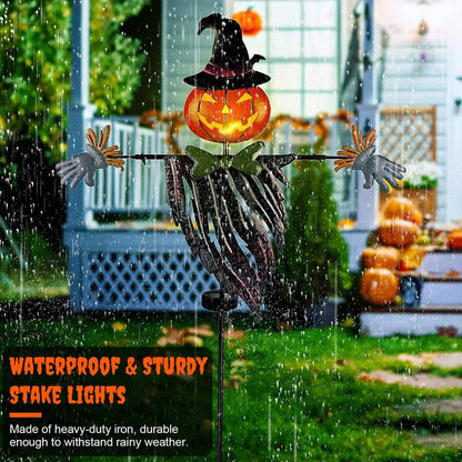 Solar Powered Scarecrow Shape Stake Light Halloween Decoration DailySale