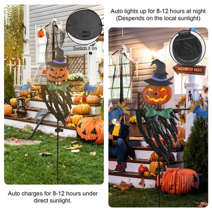 Solar Powered Scarecrow Shape Stake Light Halloween Decoration DailySale