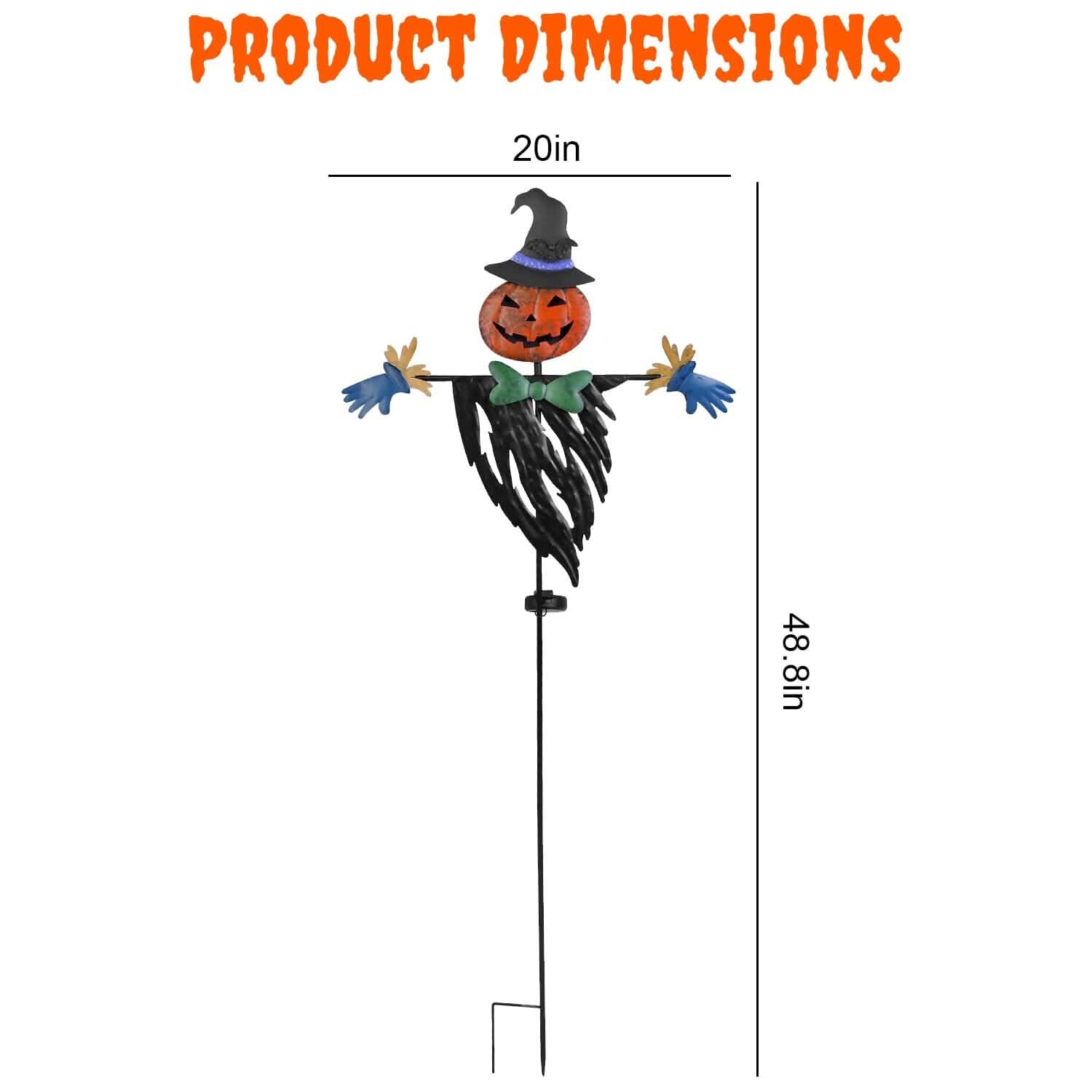 Solar Powered Scarecrow Shape Stake Light Halloween Decoration DailySale