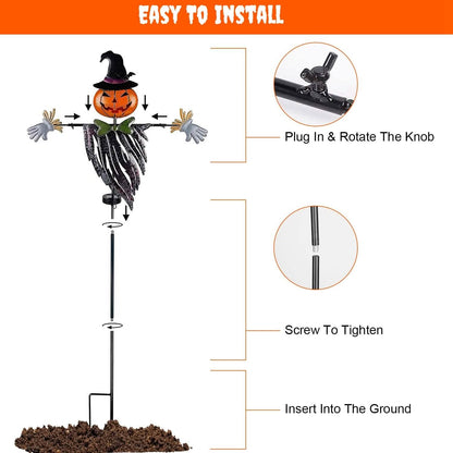 Solar Powered Scarecrow Shape Stake Light Halloween Decoration DailySale