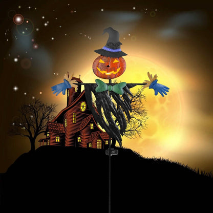 Solar Powered Scarecrow Shape Stake Light Halloween Decoration DailySale