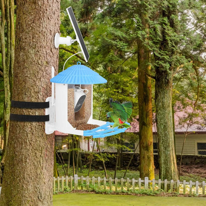 Solar Powered Smart Bird Feeder with PIR Motion AI Two-Way Audio DailySale