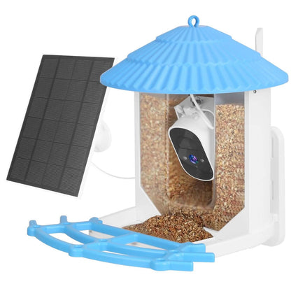Solar Powered Smart Bird Feeder with PIR Motion AI Two-Way Audio DailySale