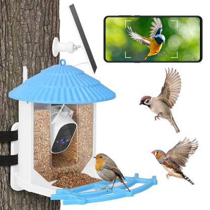 Solar Powered Smart Bird Feeder with PIR Motion AI Two-Way Audio DailySale