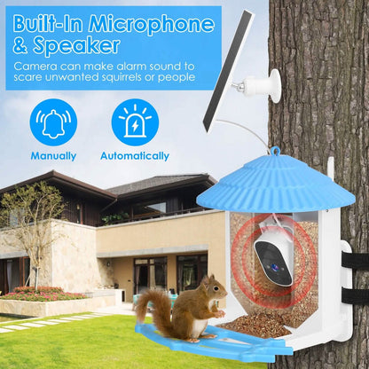 Solar Powered Smart Bird Feeder with PIR Motion AI Two-Way Audio DailySale