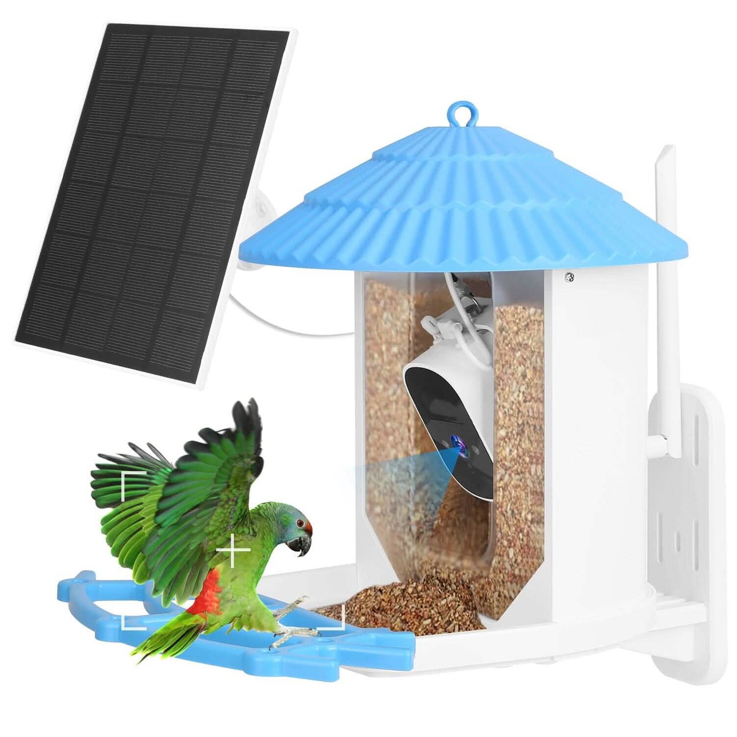 Solar Powered Smart Bird Feeder with PIR Motion AI Two-Way Audio DailySale