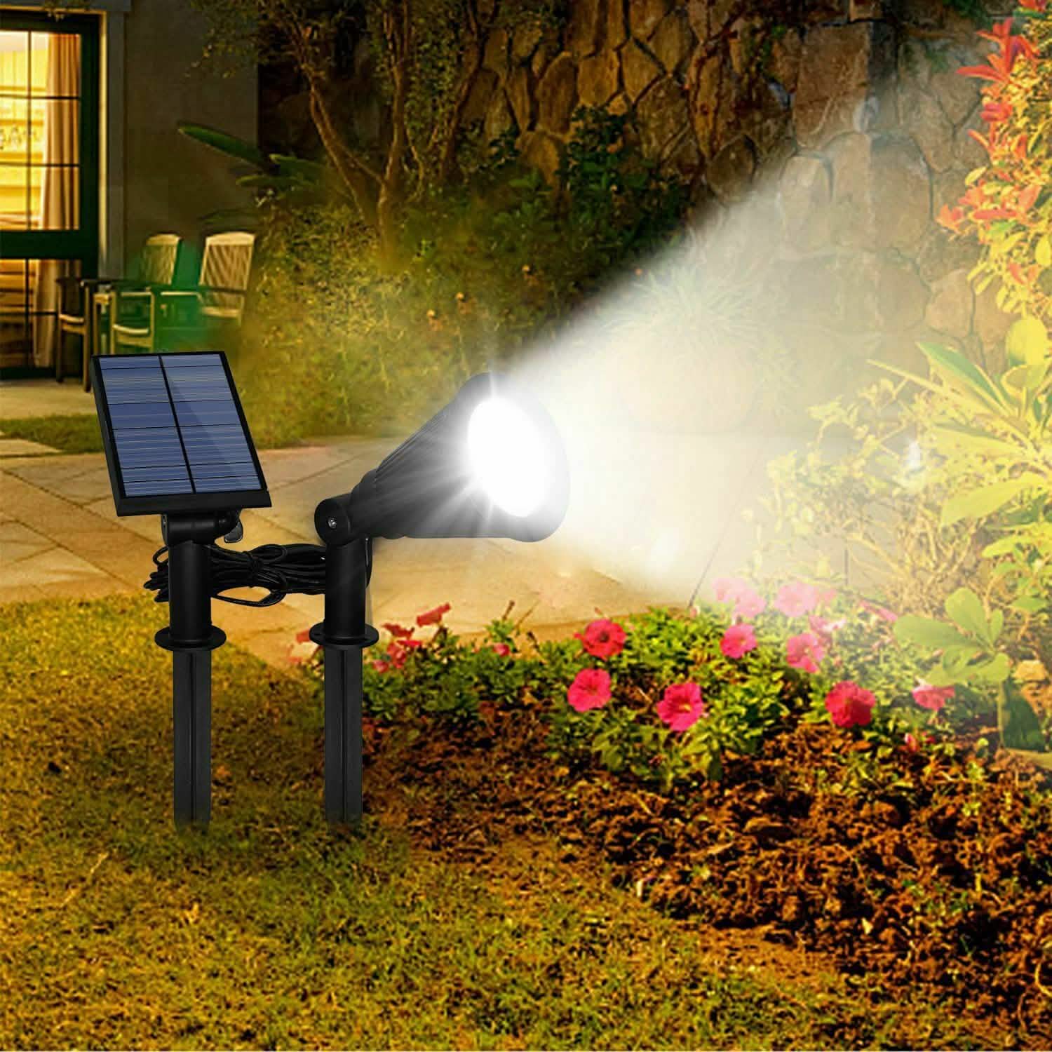 Solar Powered Spotlight Outdoor Garden Lamp Waterproof DailySale