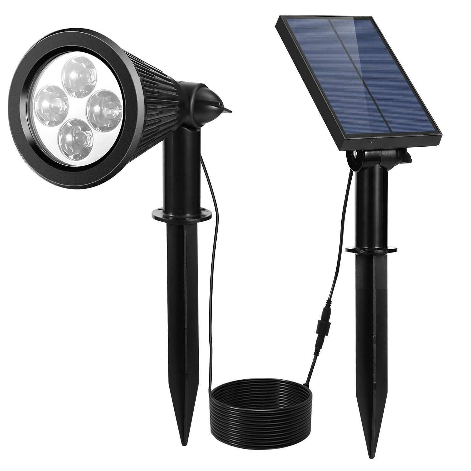 Solar Powered Spotlight Outdoor Garden Lamp Waterproof DailySale