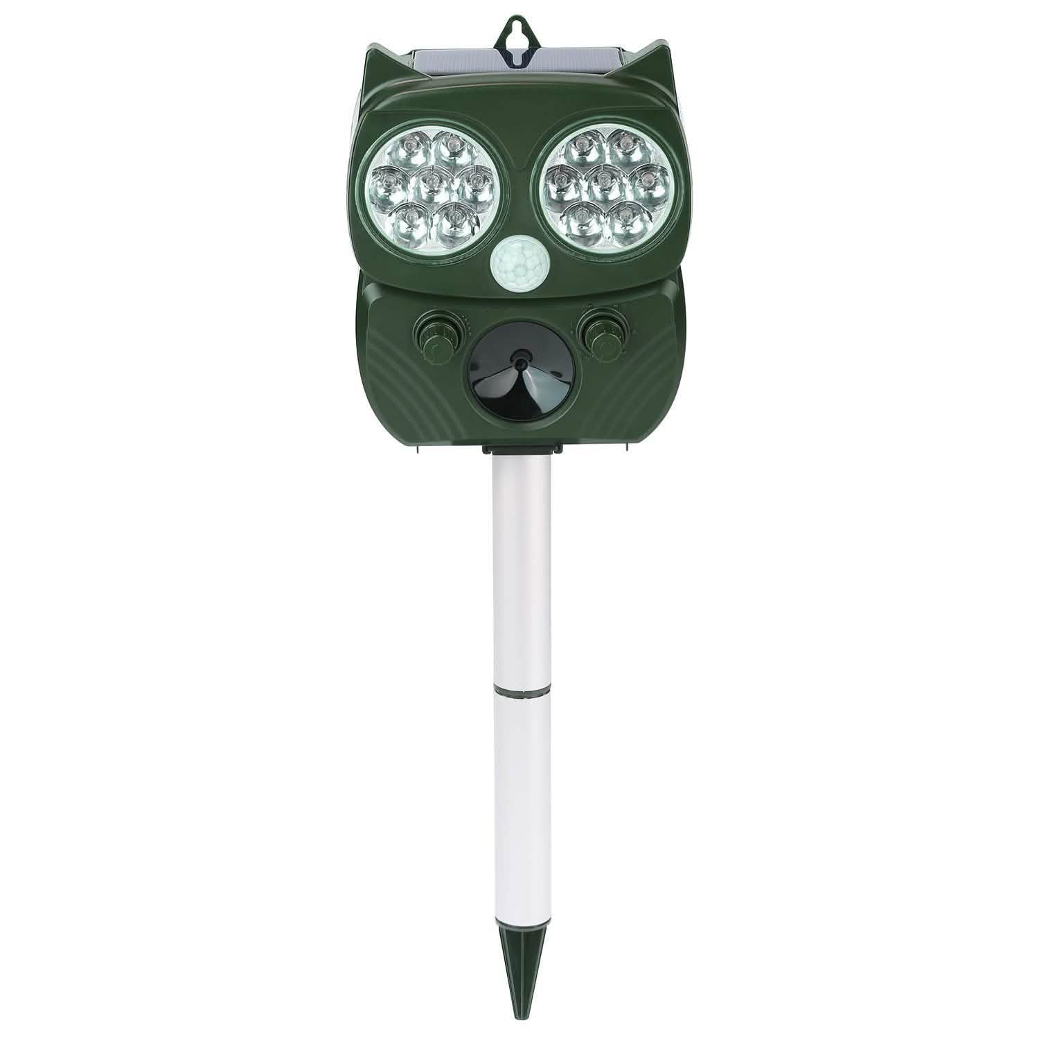 Solar Powered Ultrasonic Animal Repeller PIR Motion Sensor DailySale