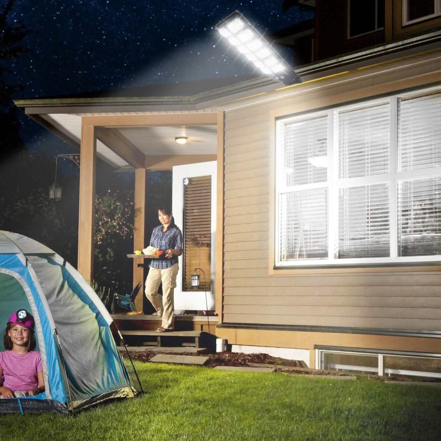 Solar Powered Wall Light Beads PIR Motion Sensor DailySale