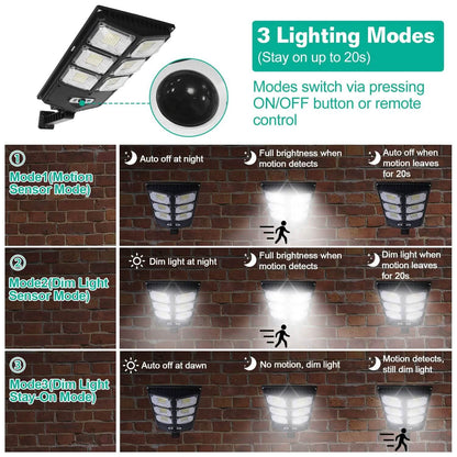 Solar Powered Wall Light Beads PIR Motion Sensor DailySale