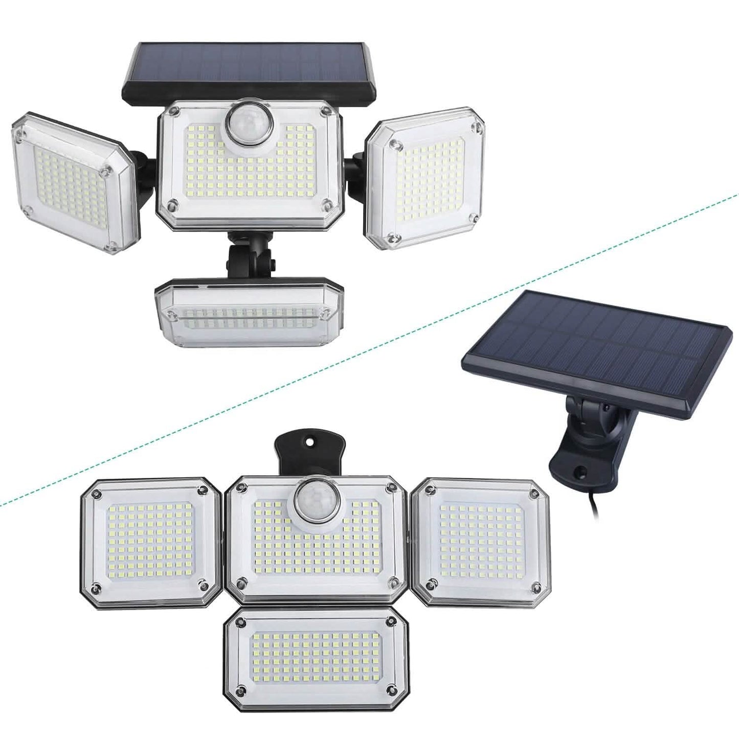 Solar Powered Wall Lights Outdoor Motion Sensor Lamps DailySale
