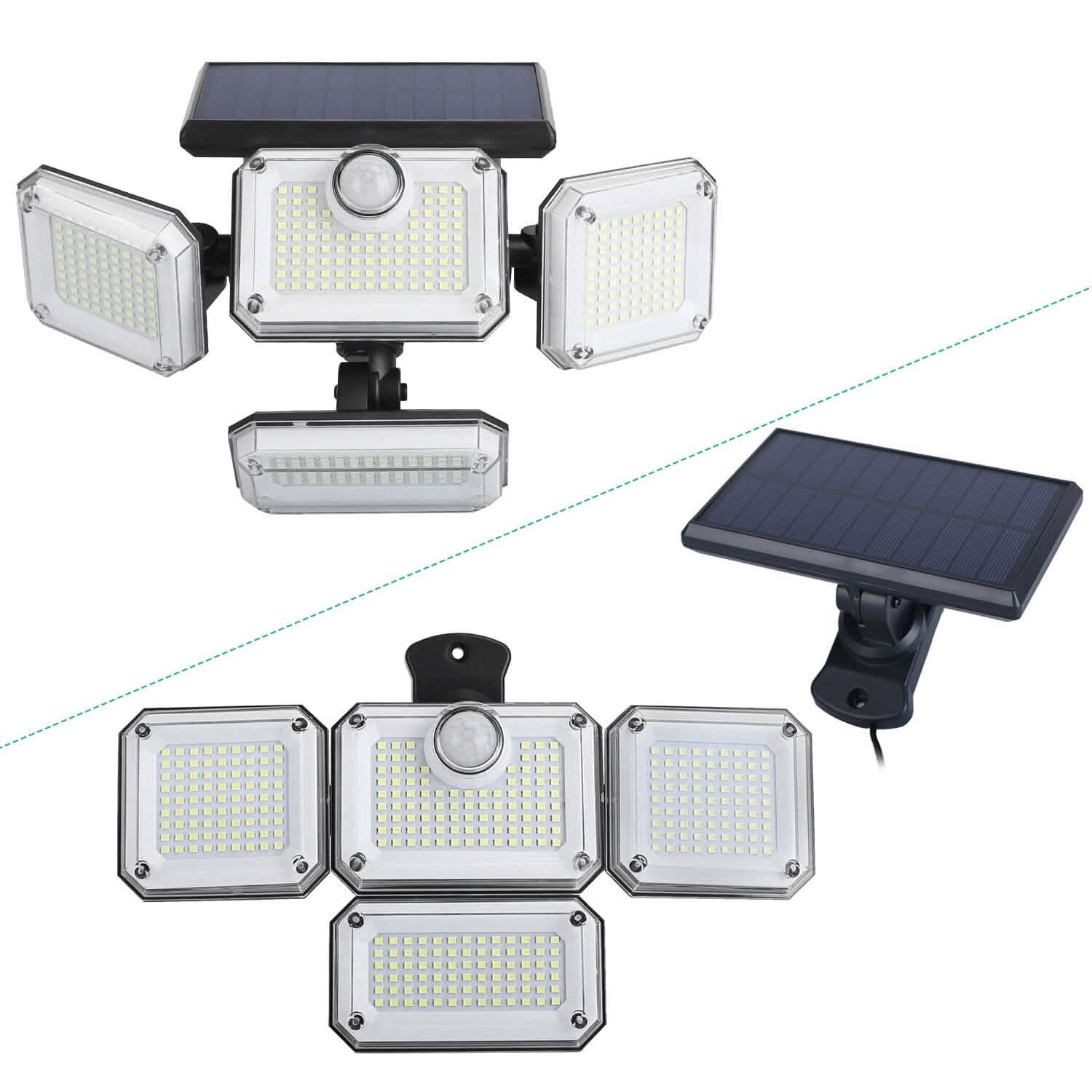 Solar Powered Wall Lights Outdoor Motion Sensor Lamps DailySale