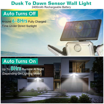 Solar Powered Wall Lights Outdoor Motion Sensor Lamps DailySale