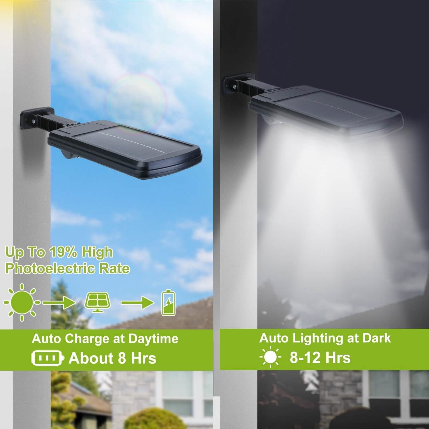 Solar Powered Wall Outdoor Lights DailySale
