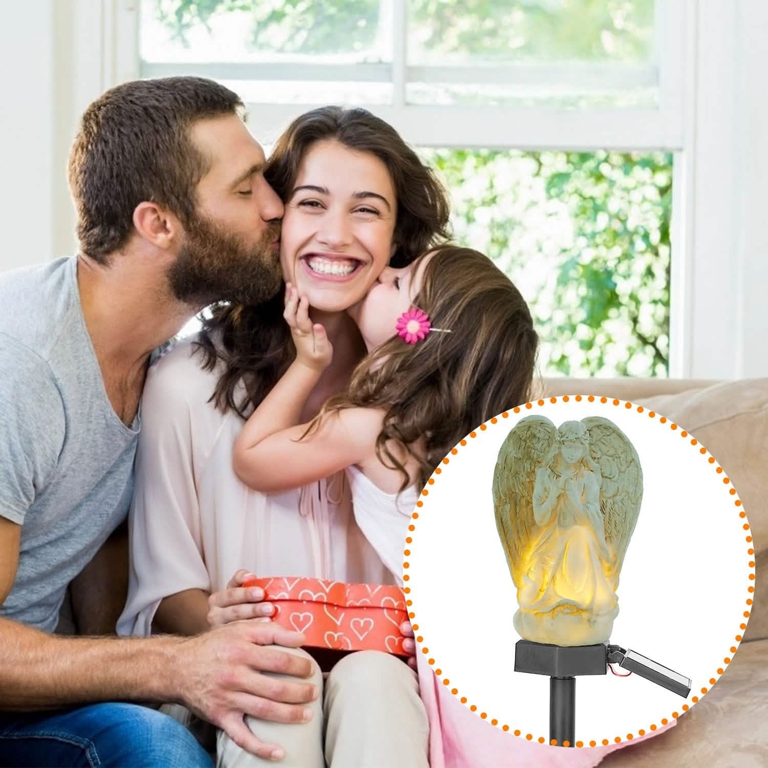 Solar Praying Angle Statue Garden Light DailySale