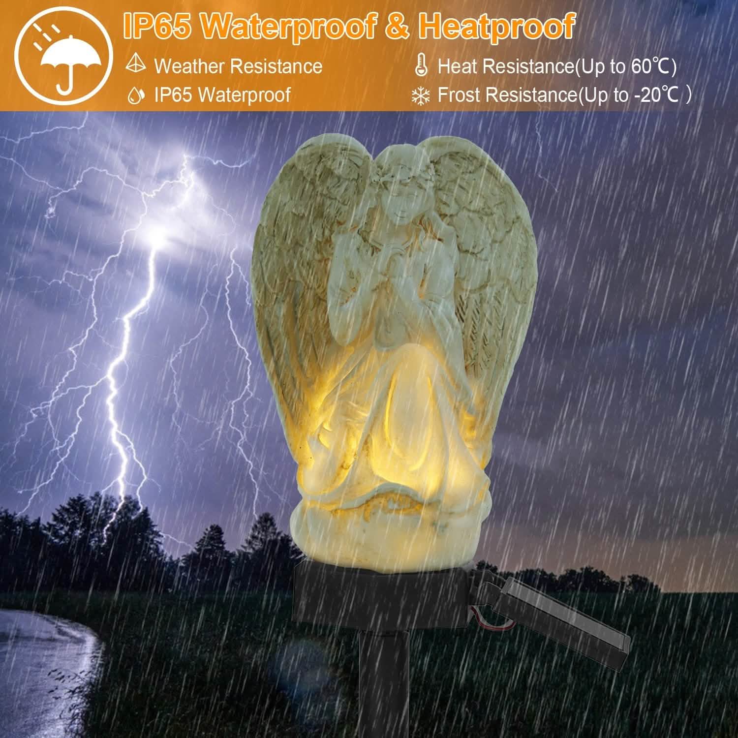 Solar Praying Angle Statue Garden Light DailySale