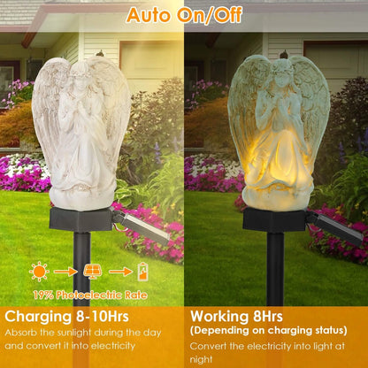 Solar Praying Angle Statue Garden Light DailySale