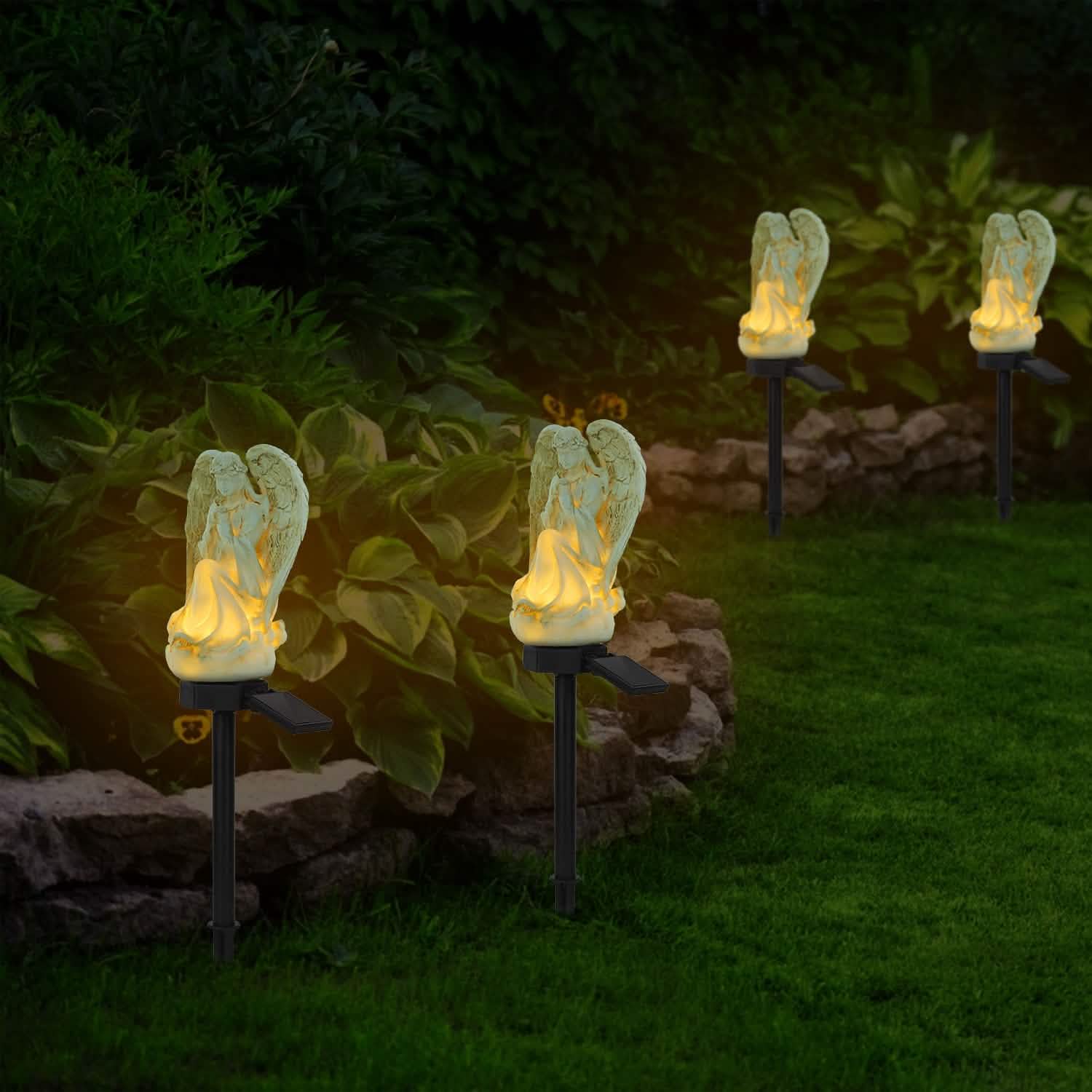 Solar Praying Angle Statue Garden Light DailySale