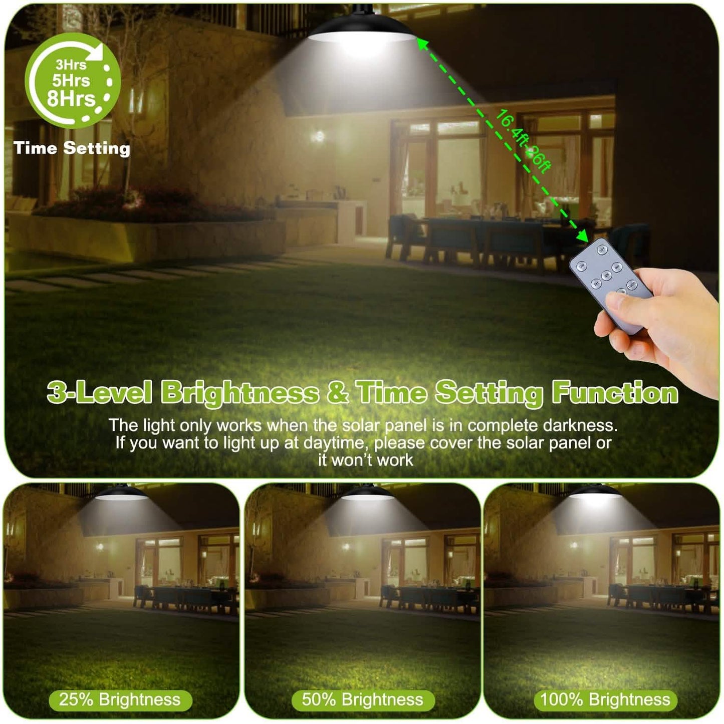 Solar Shed Light Sensor Hanging Lamp DailySale